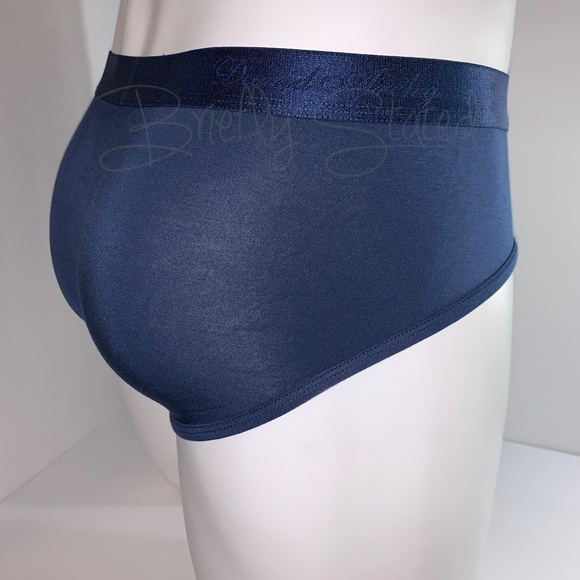 David Archy Micro Modal Briefs - Navy (M) - Picture 3 of 7